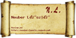 Neuber László névjegykártya
